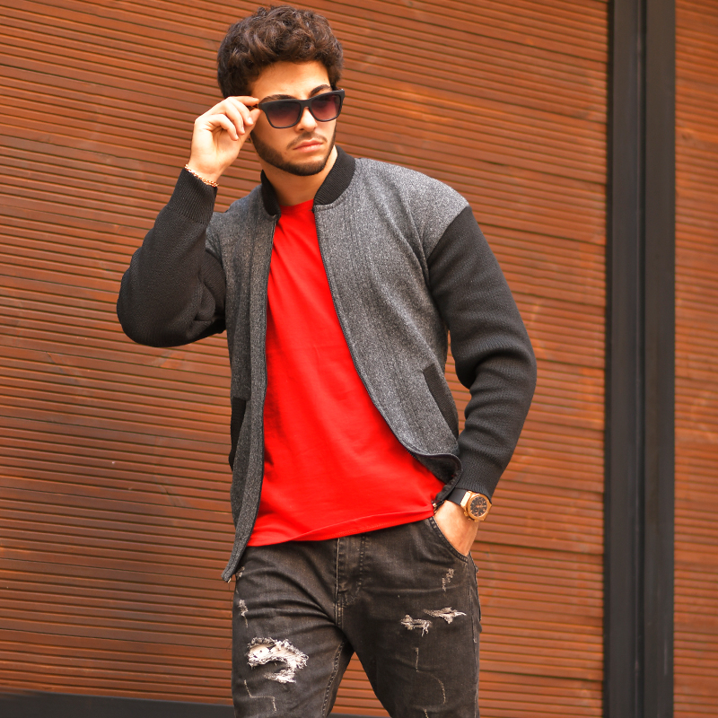 سوئیشرت بافت مردانه مدل Biner