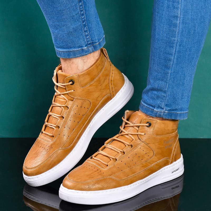 کفش ساقدارمردانه عسلی مدلNicolo