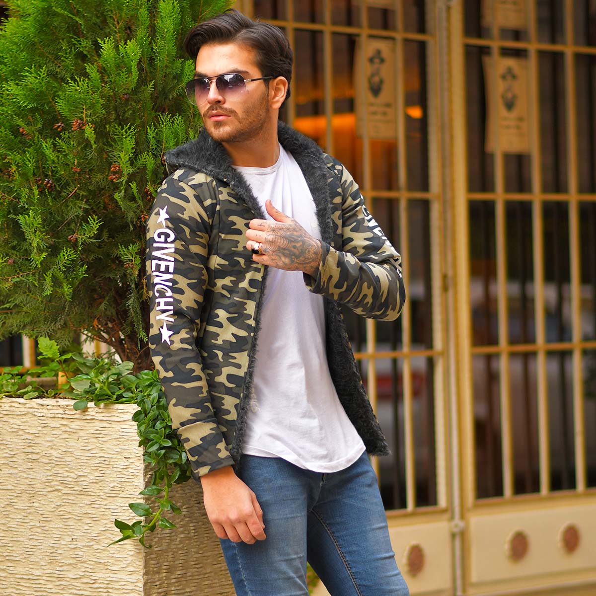 هودی مردانه چیرکی لبه خزدار مدل Datam