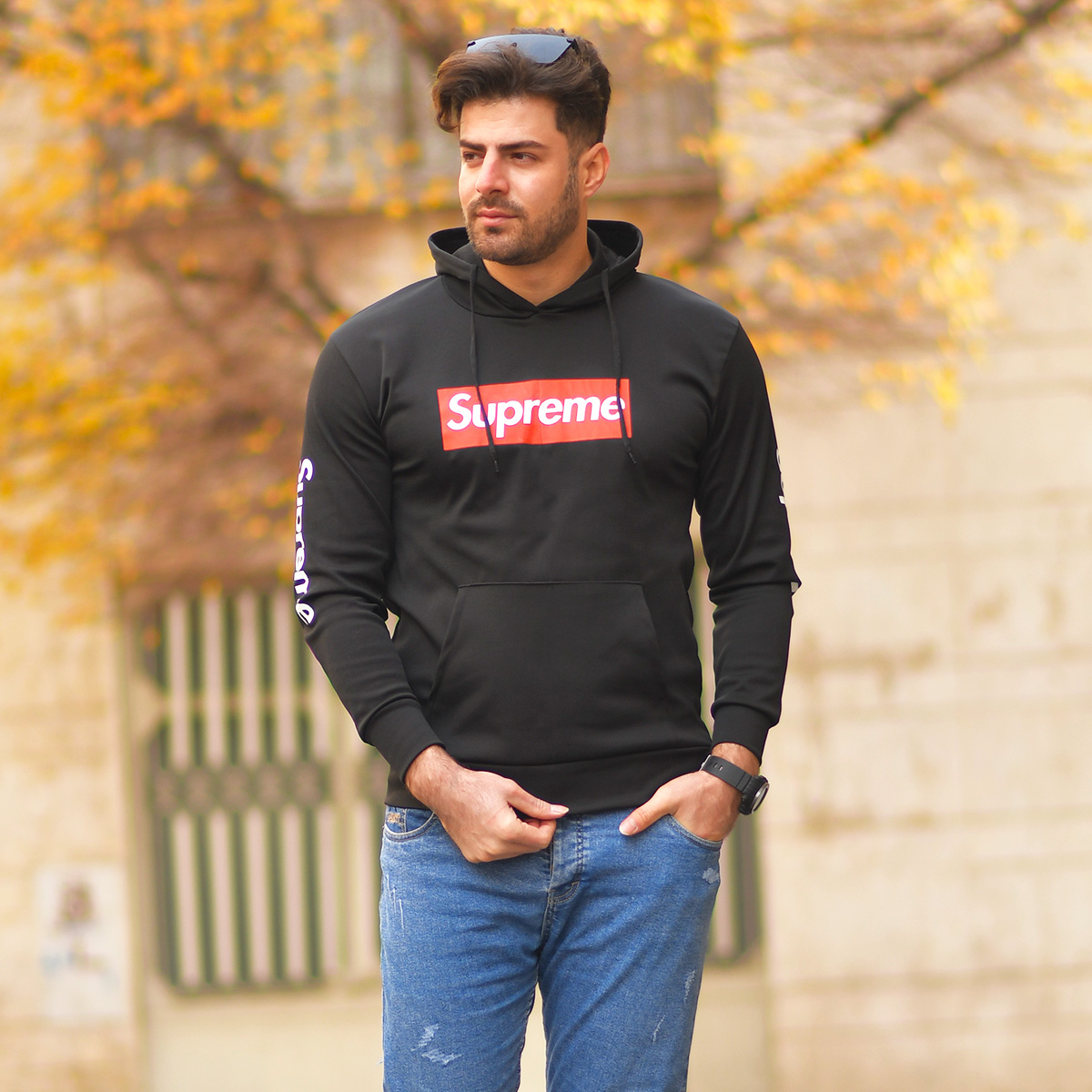 هودی کلاه دار مردانه مدل Pasak