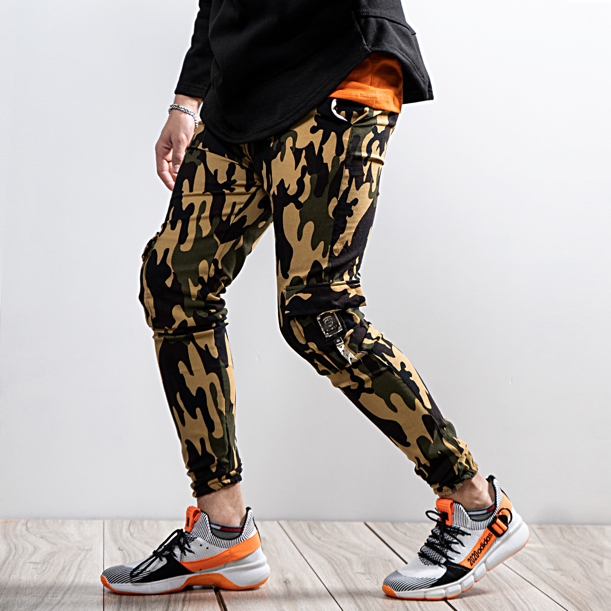 شلواراسلش خاکی طرح چیریکی مدل SEBERT