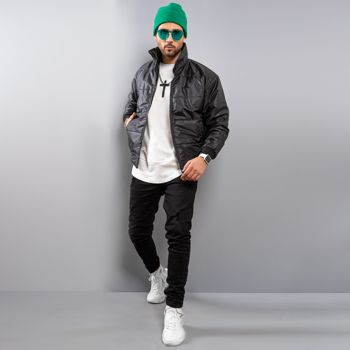 کاپشن مردانه مدل arshan رنگ مشکی