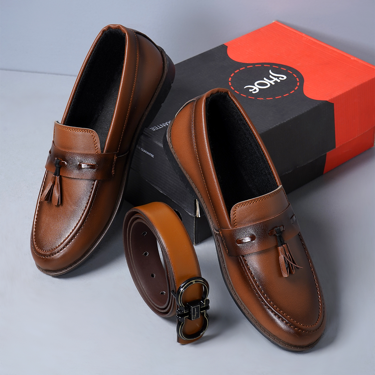 كفش كالج قهوه اي مردانه مدل Parker