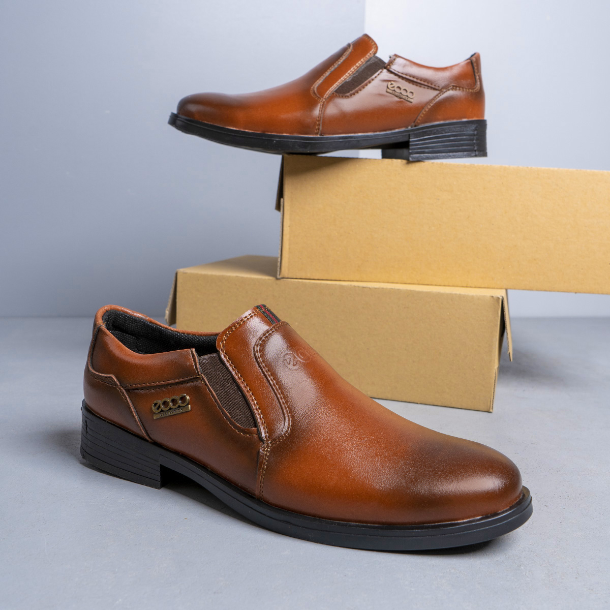 کفش ecco مردانه قهوه ای مدل Rowan