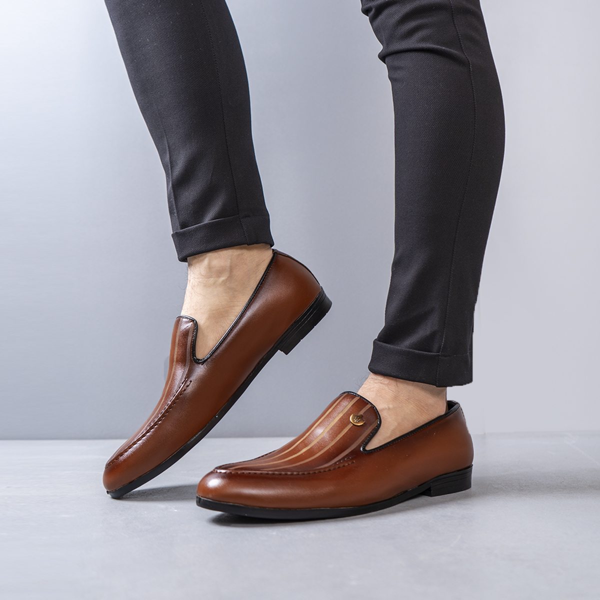 کفش کالج مردانه عسلی مدل Dever