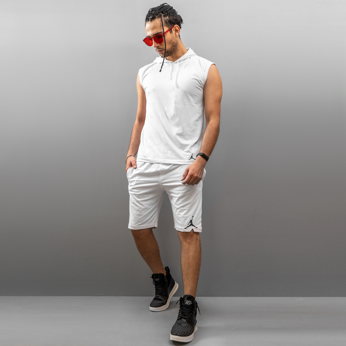 ست ركابي شلوارك Jordan مردانه مدل Deravan