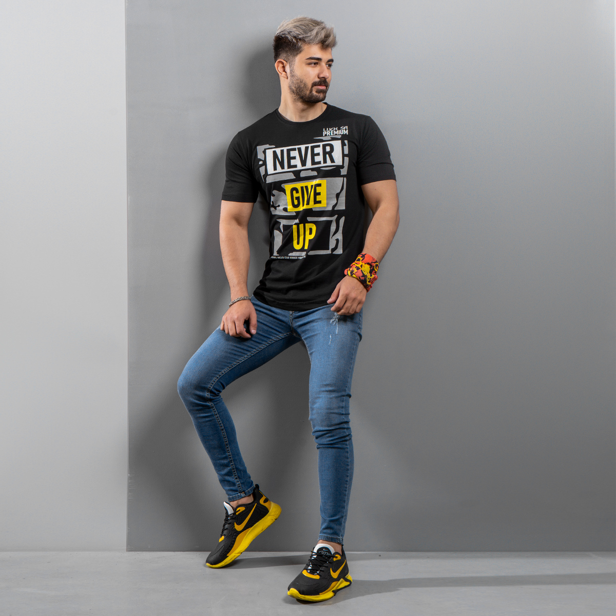 تیشرت Never Give Up مردانه مدل Melvi(T)