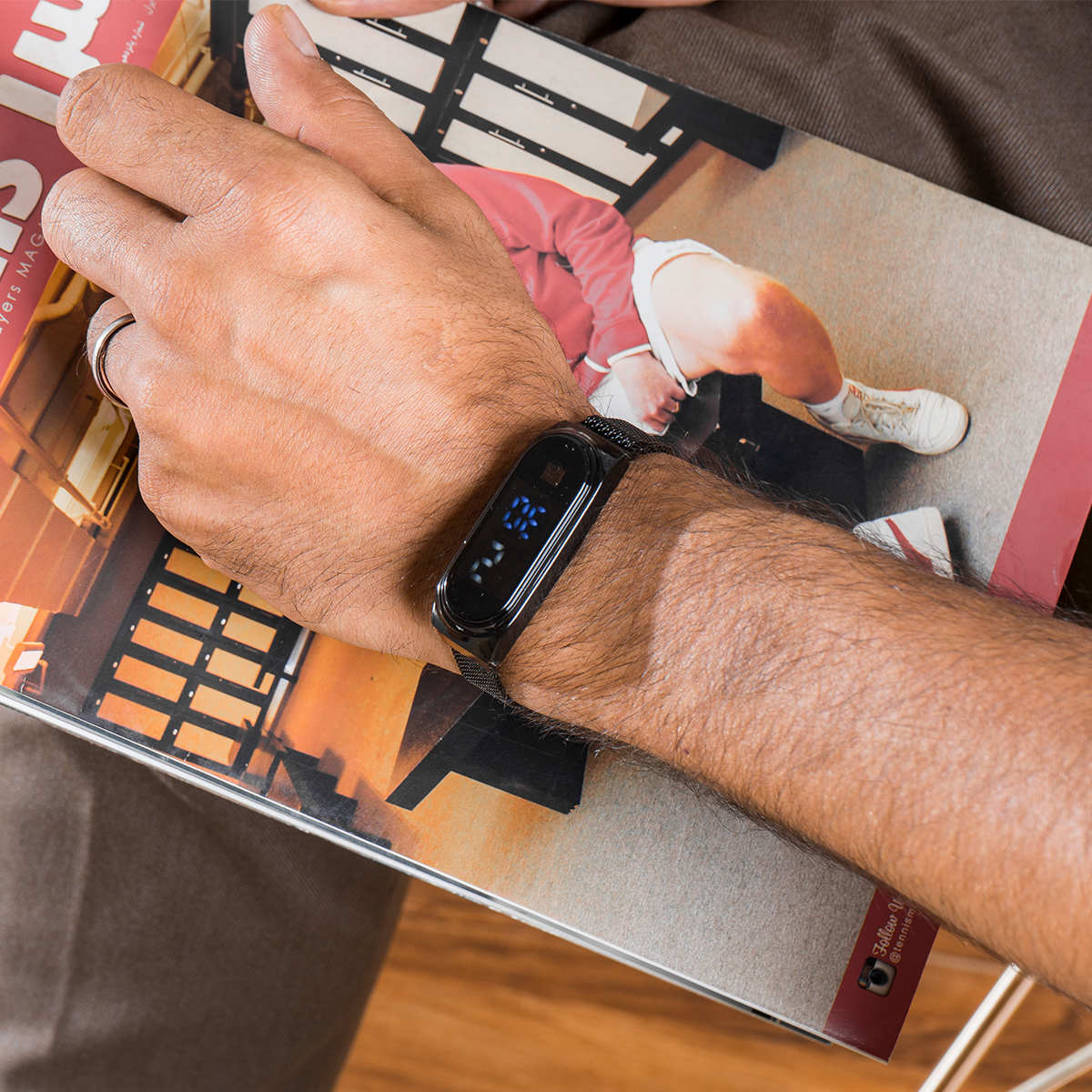 ساعت LED بند فلزی مدل Ruler