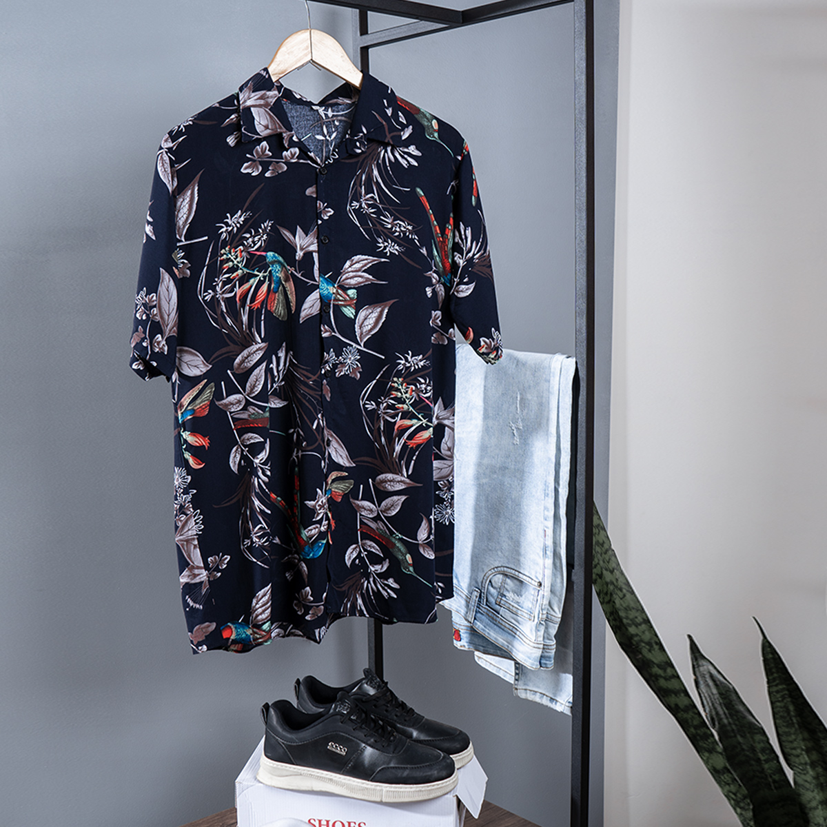 پیراهن هاوایی مردانه مدل Antoni