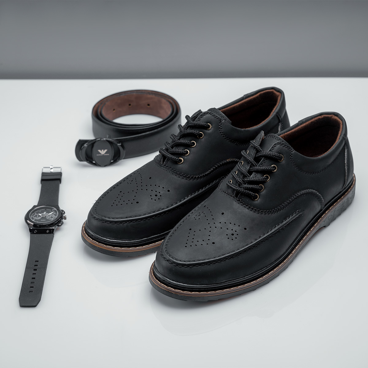 کفش مردانه مشکی مدل sevik