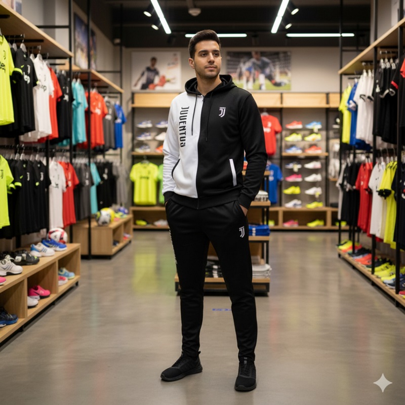 ست سوییشرت شلوار یوونتوس مردانه مدل TOPAN