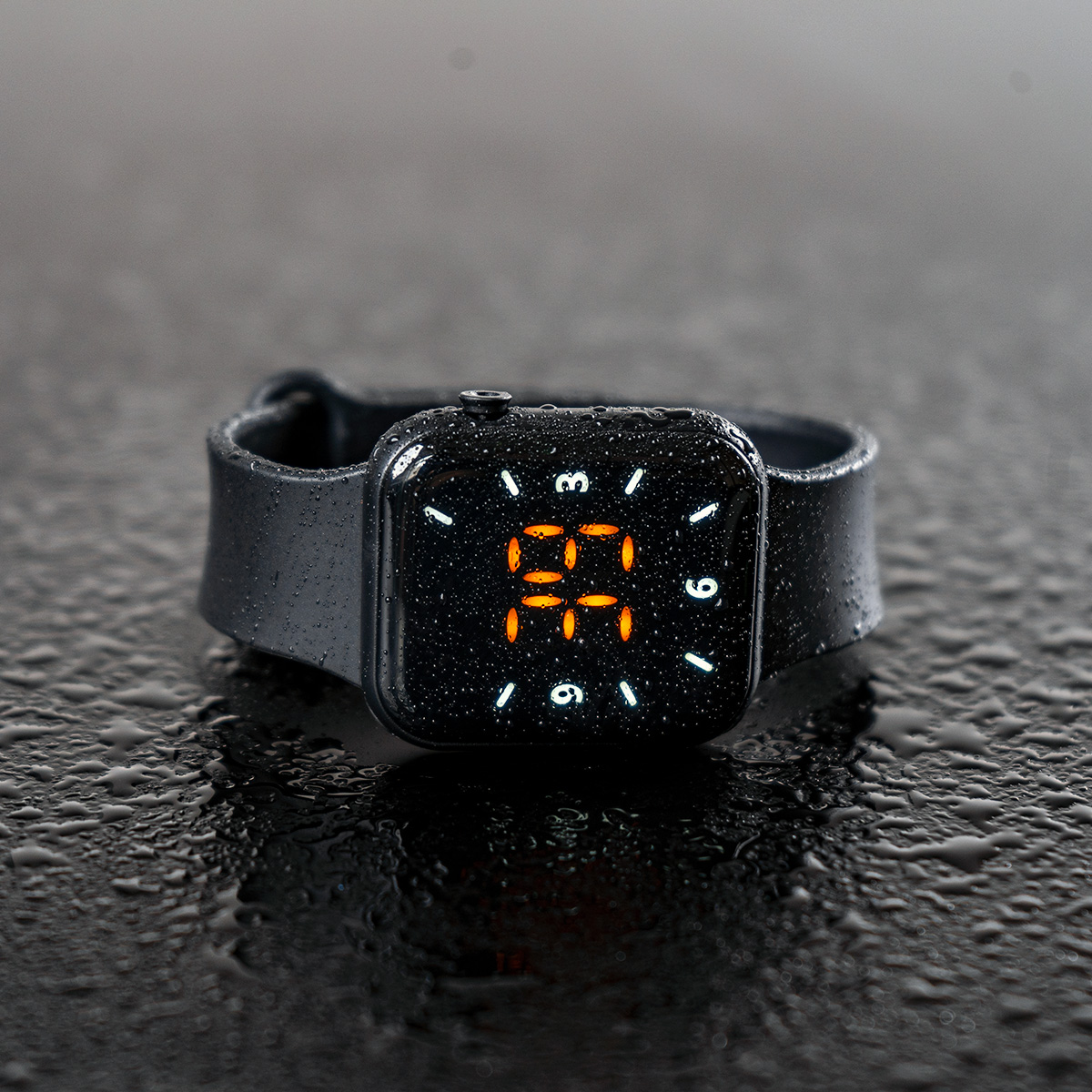 ساعت LED مشکی مدل W800