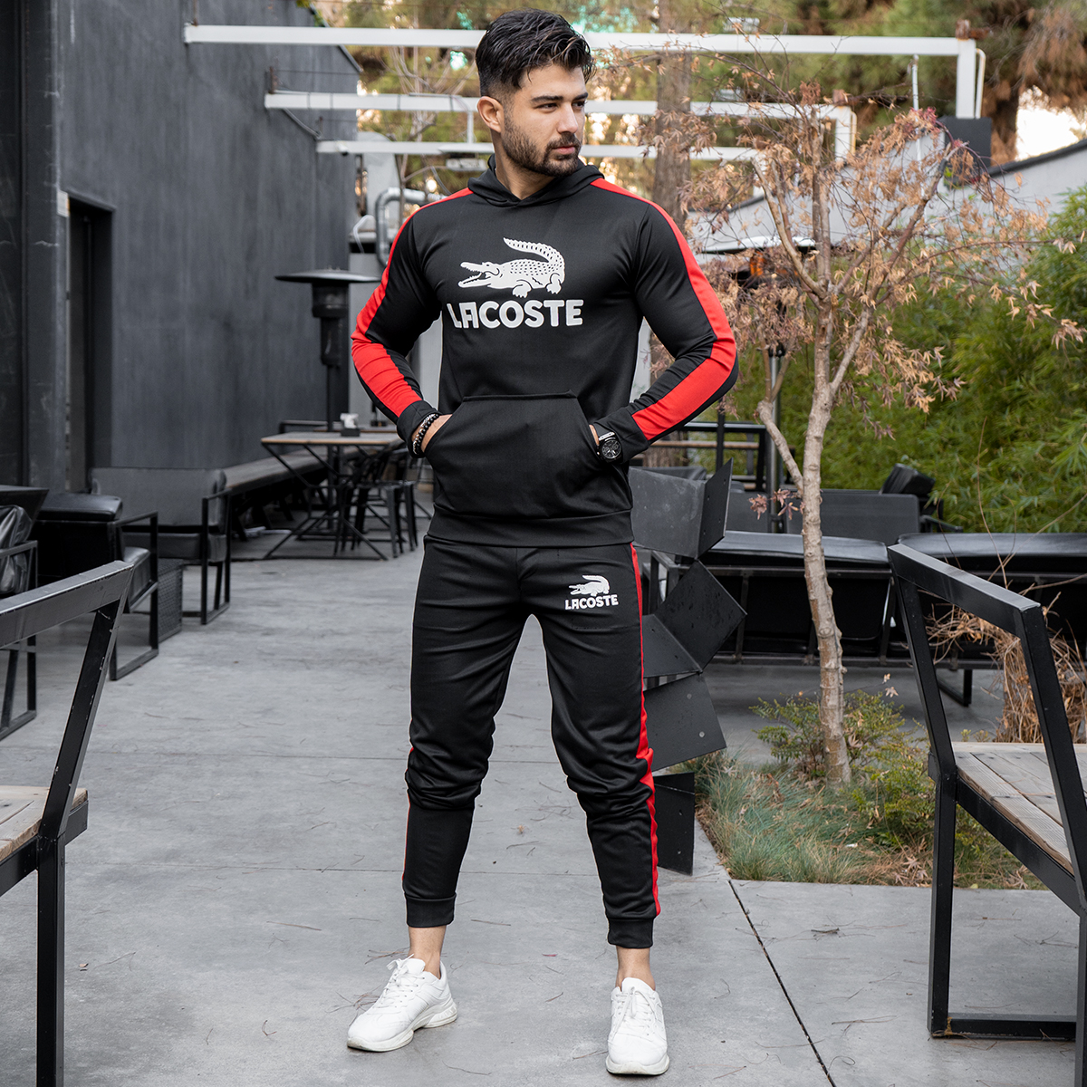 ست هودی شلوار Lacosteمردانه مدل kalomi