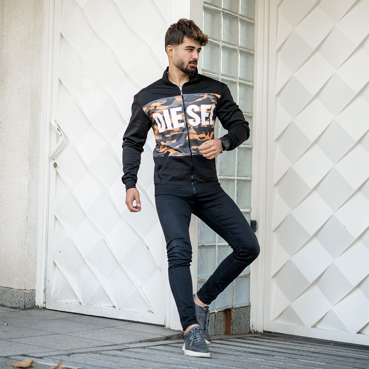 سوییشرت دیزل نارنجی مردانه مدل morio