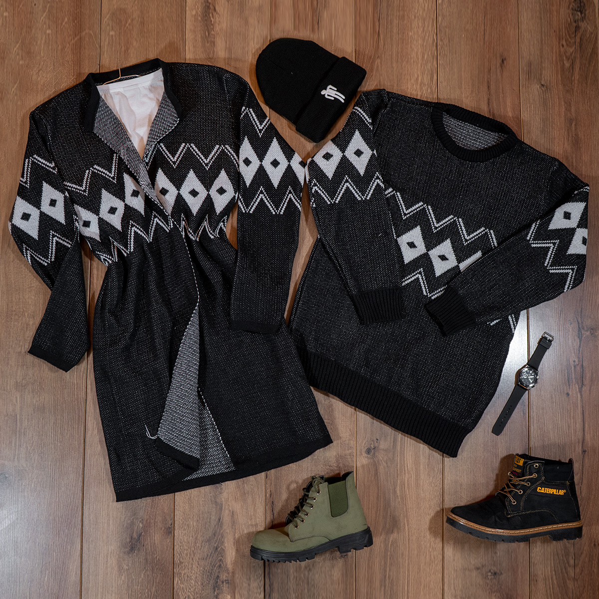 ست بافت مشکی مدل Barino