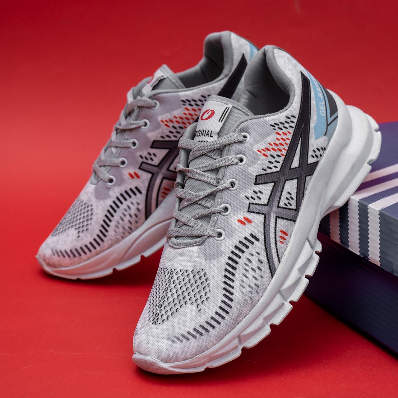 کفش مردانه اسیکس سفید مدل dahak