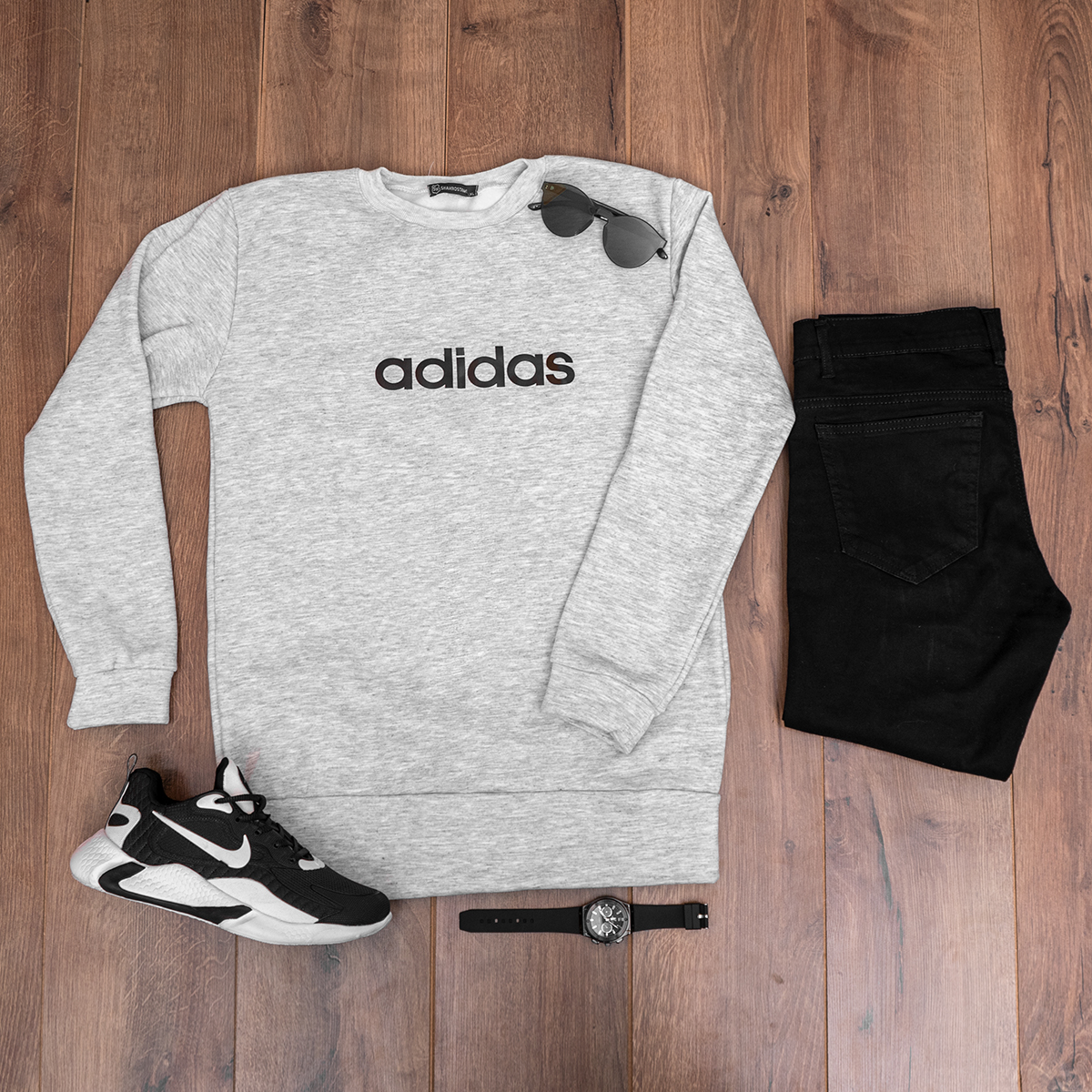 دورس آدیداس مردانه طوسی مدل Reza