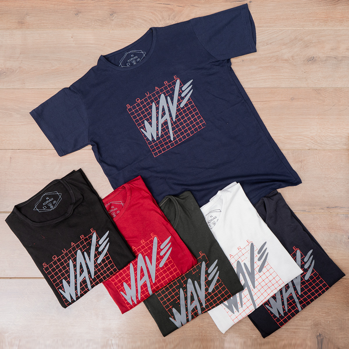 تیشرت مردانه قرمز(T) مدل Wav