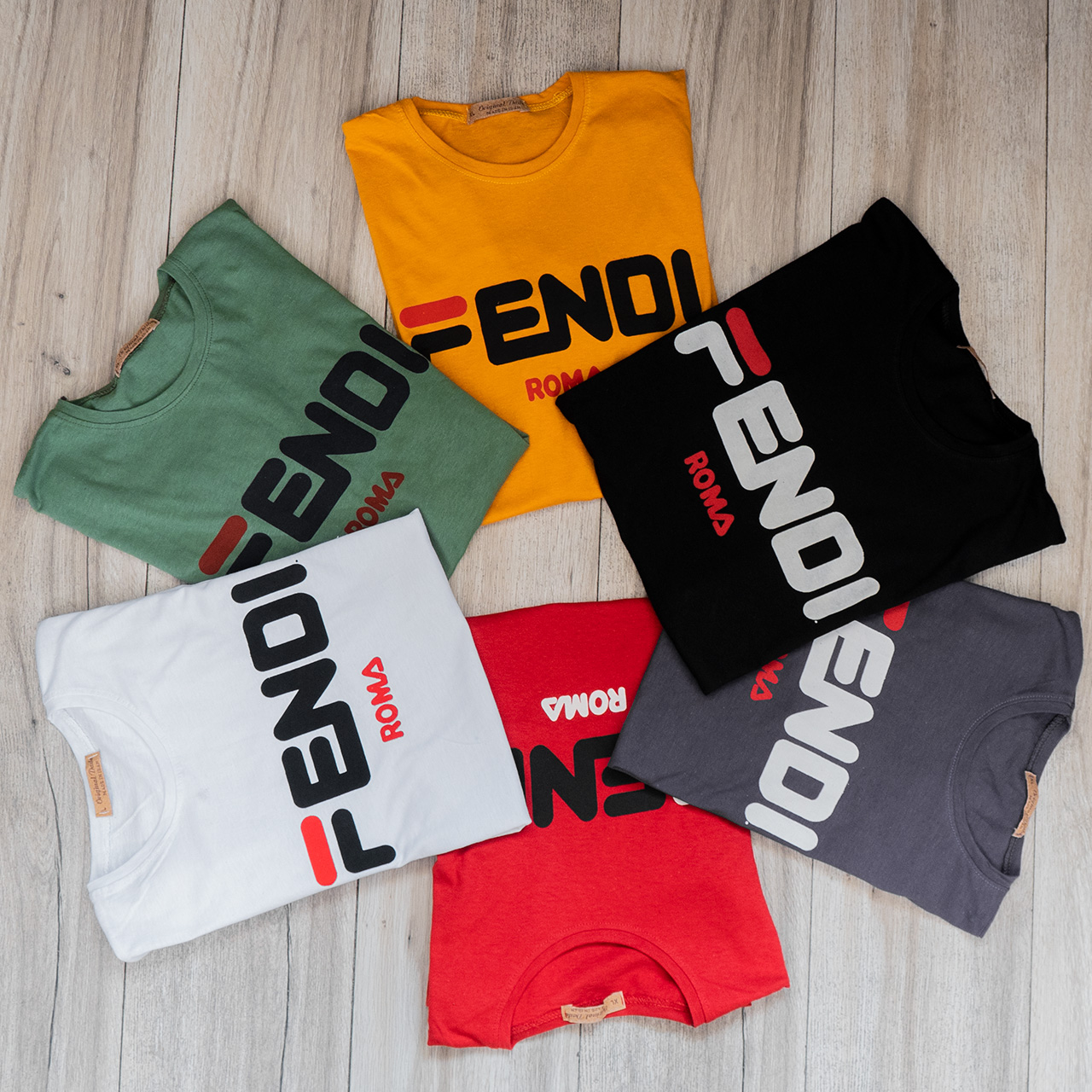 تیشرت فندی قرمز مردانه مدل Roma