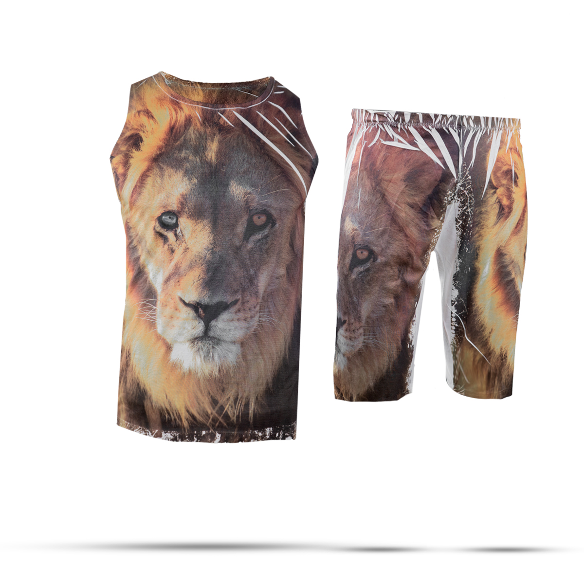 ست رکابی شلوارک طرح شیر مدل C28