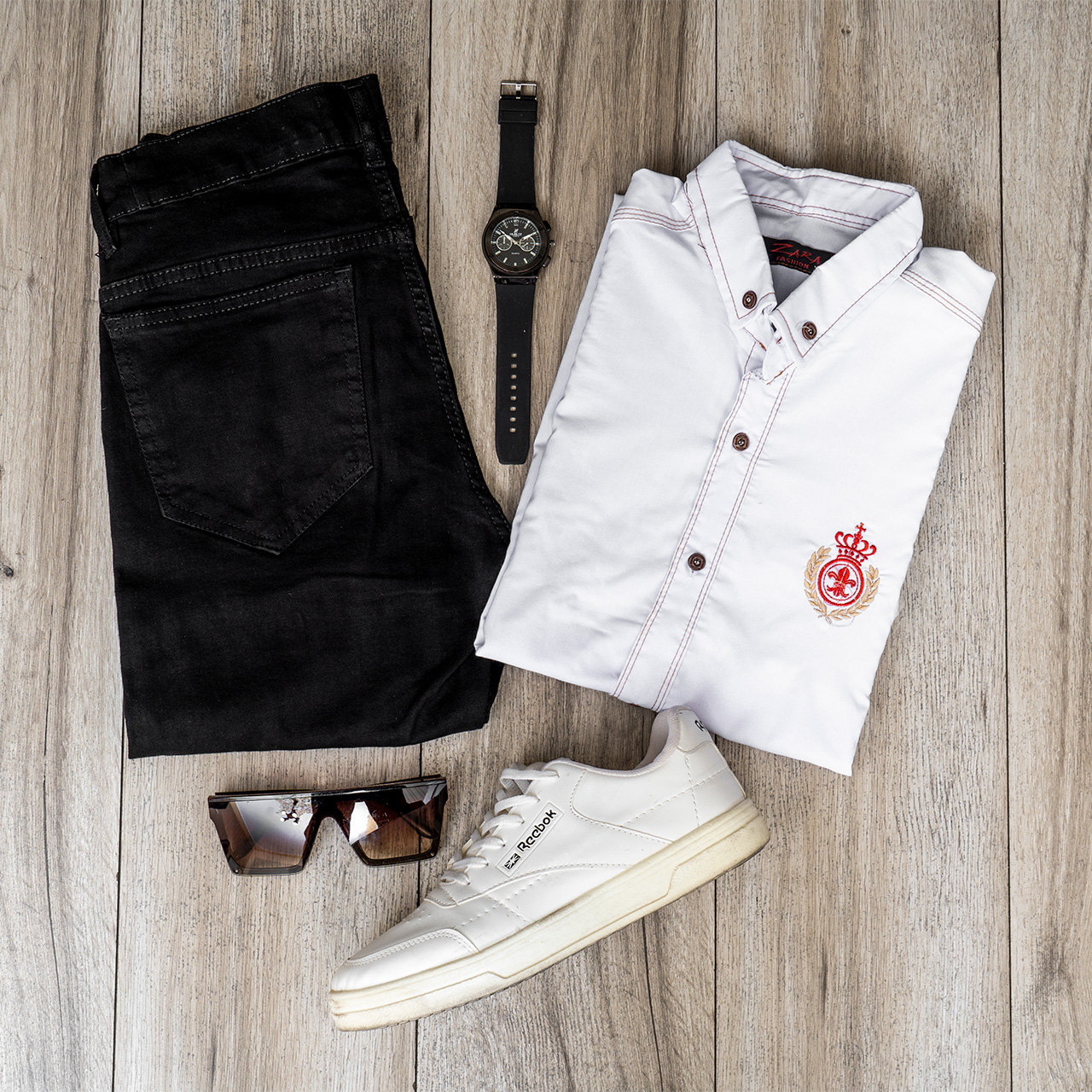 پیراهن مردانه سفید مدل gabi