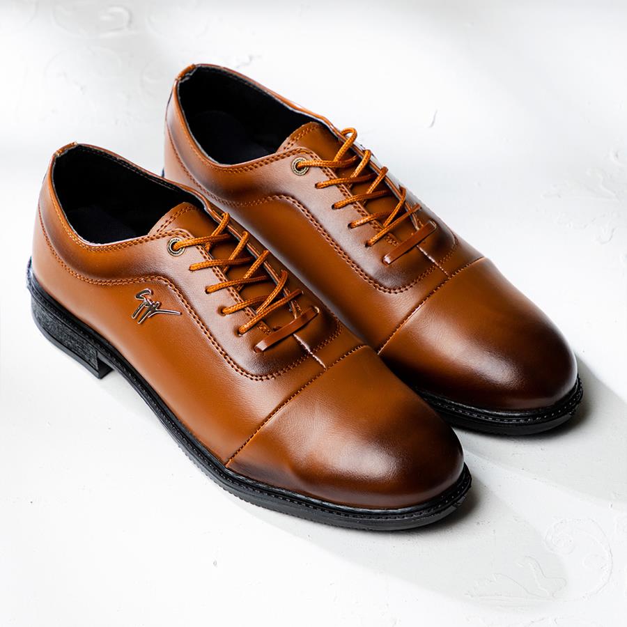 کفش تخت مردانه عسلی مدل Adrin