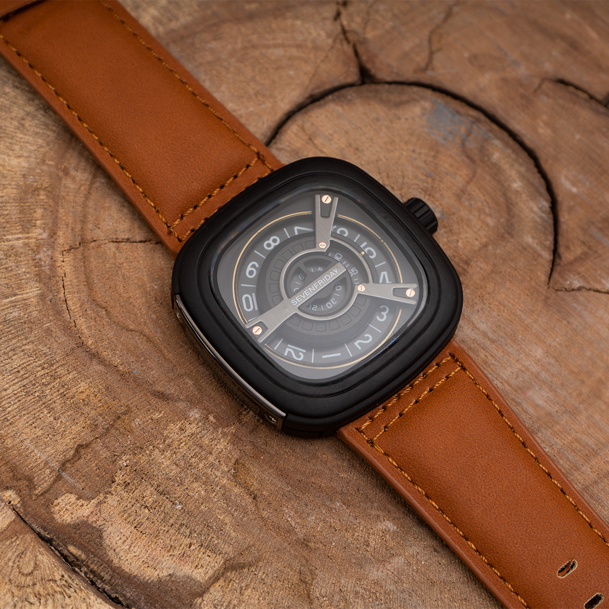 ساعت sevenfriday عسلی مدل Ratio