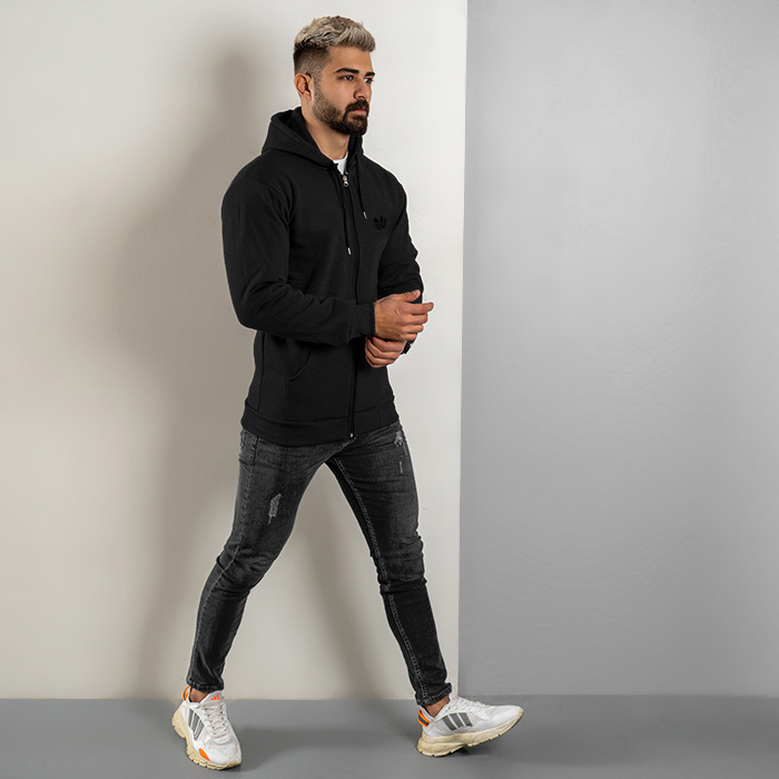 سوییشرت مردانه مشکی مدل Tirdad