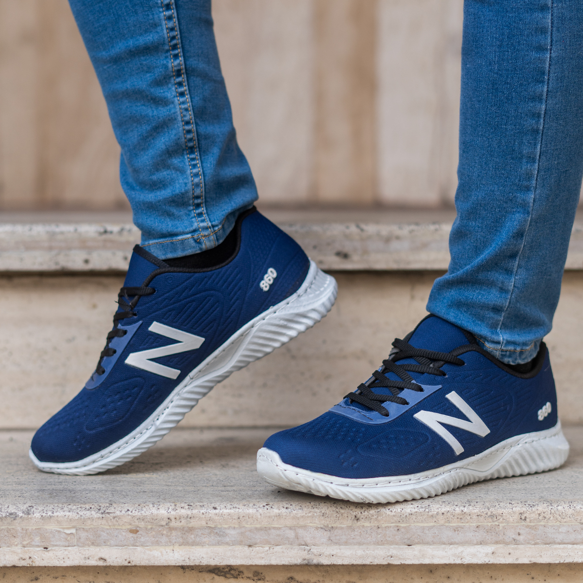 کفش ورزشی مردانه سرمه ای مدل Mani