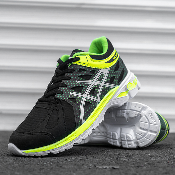 کفش ورزشی Asics مردانه مشکی سبز مدل NERON