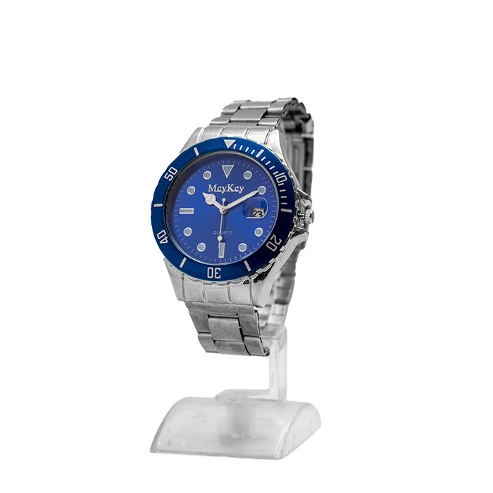 ساعت Mcy Kcy نقره ای صفحه آبی مدل 345