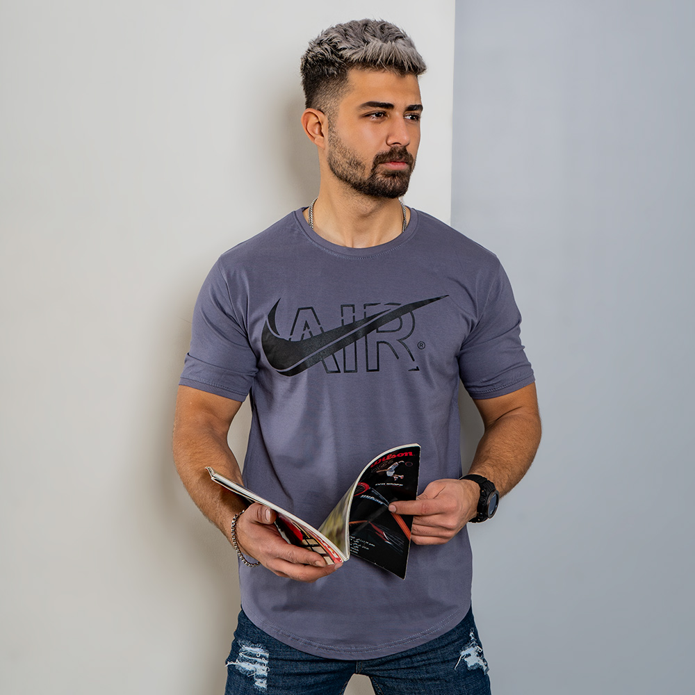 تیشرت مردانه NIKE AIR طوسی مدل ROKO