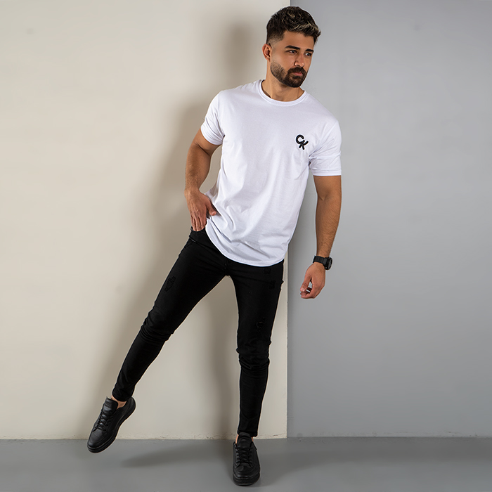تیشرت مردانه سفید مدل Ck