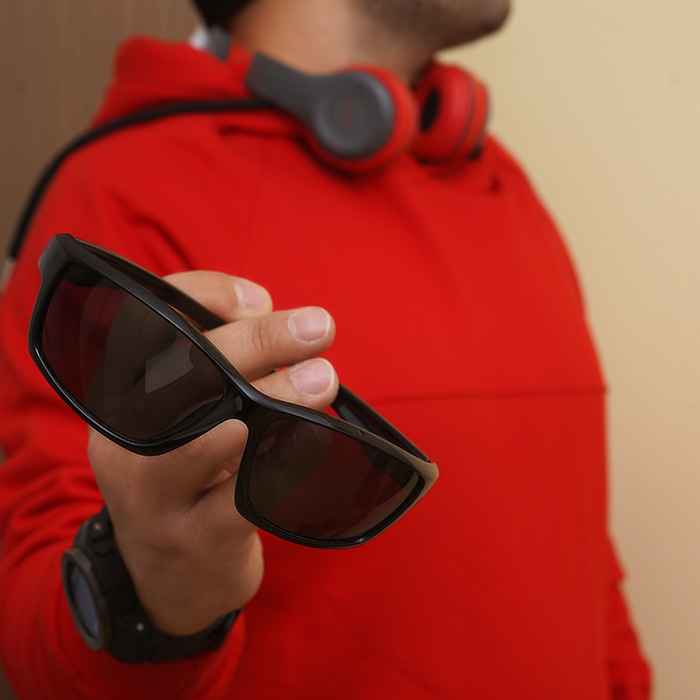 عینک آفتابی مشکی rumanah مدل 450