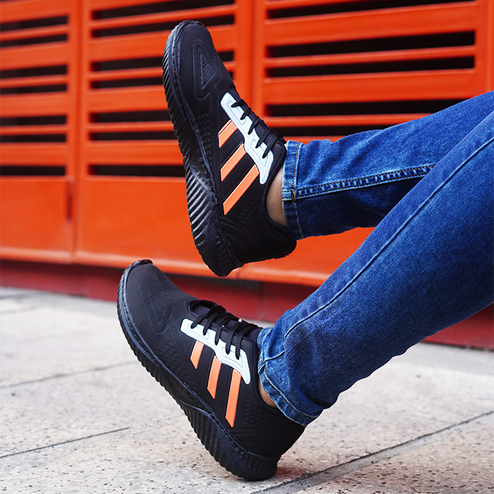 کفش ورزشی آدیداس مردانه(T) مشکی نارنجی مدلbani