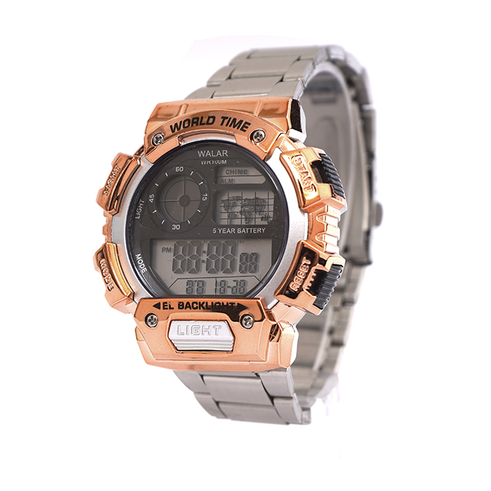 ساعت مچی کامپیوتری رزگلد مدل Worldtime