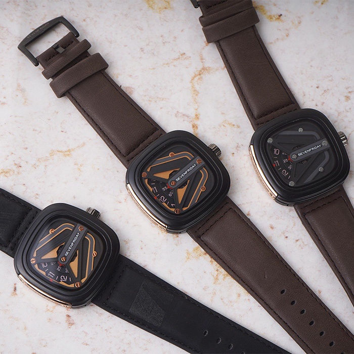 ساعت sevenfriday قهوه ای صفحه مشکی مدل Etro