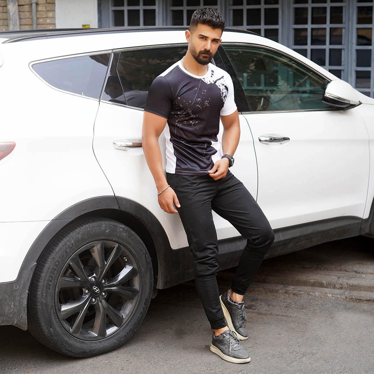 ست تیشرت شلوار مشکی Pik مردانه مدل Araz