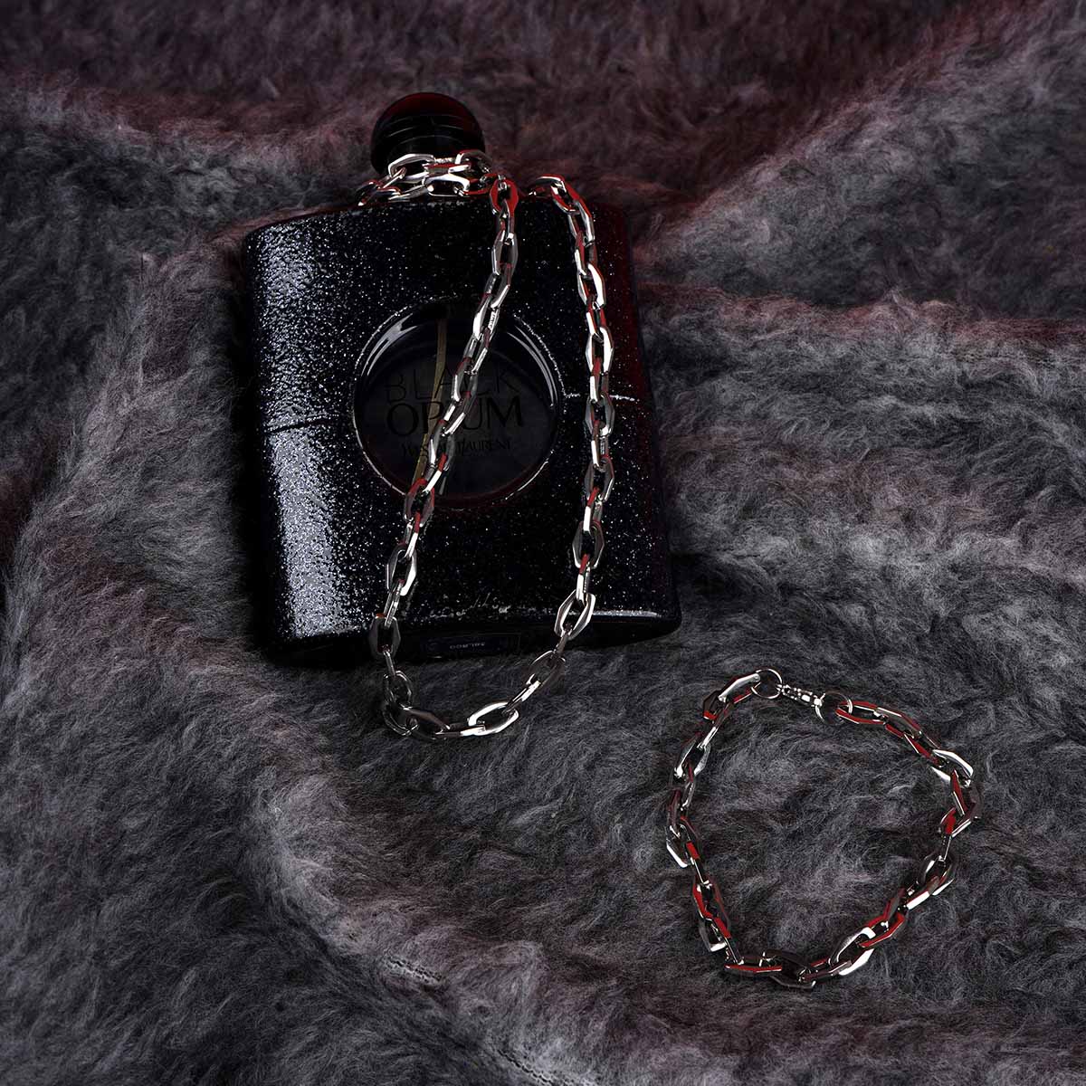 ست گردنبند و دستبند نقره ای مدل X66