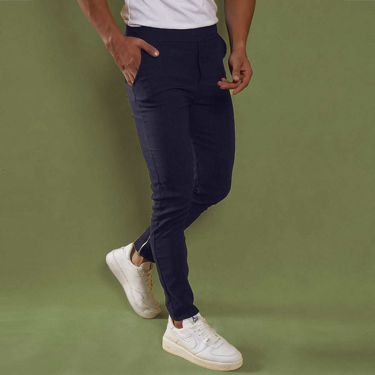 شلوار اسلش مردانه سرمه ای مدل Kian