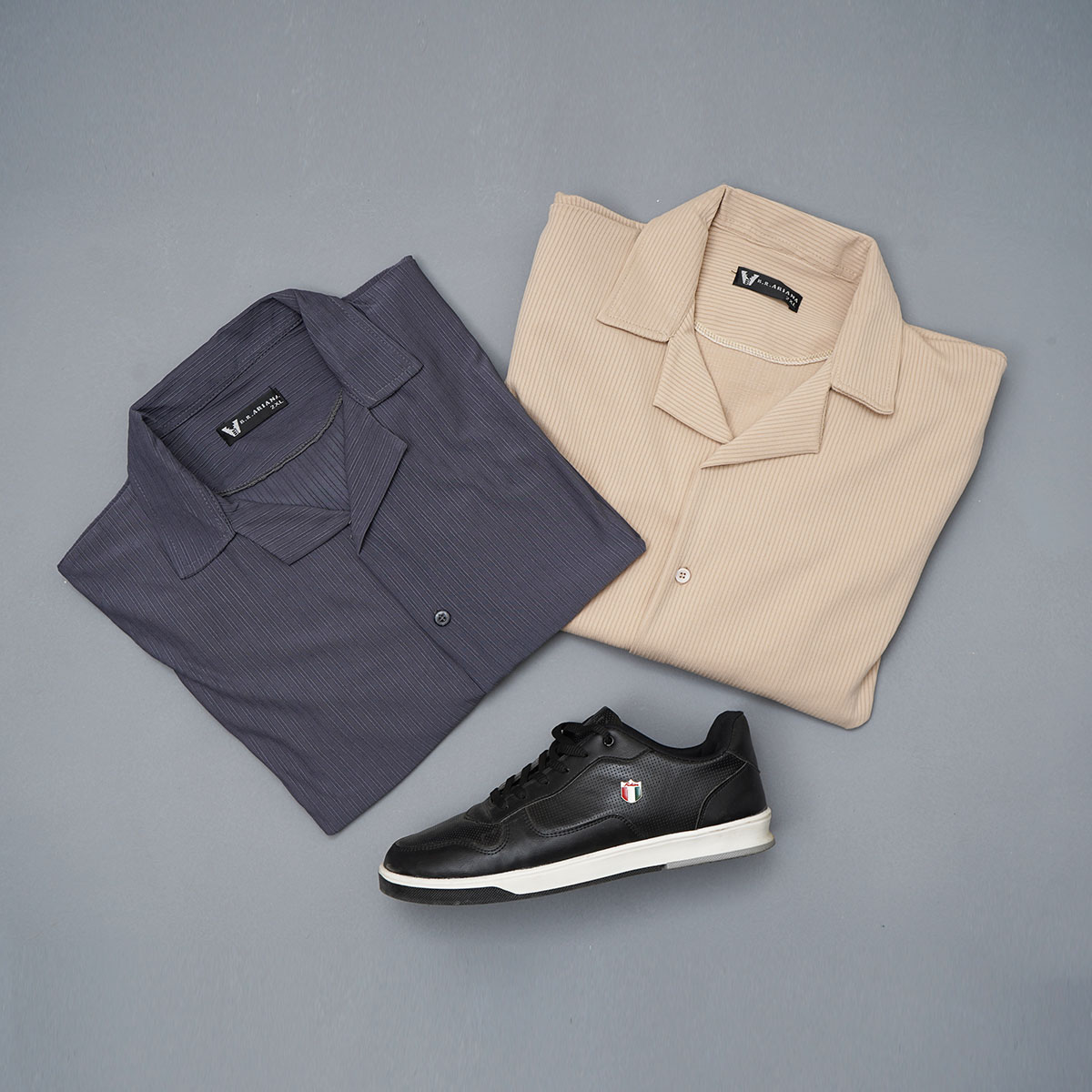 پیراهن طوسی مردانه مدل Atila