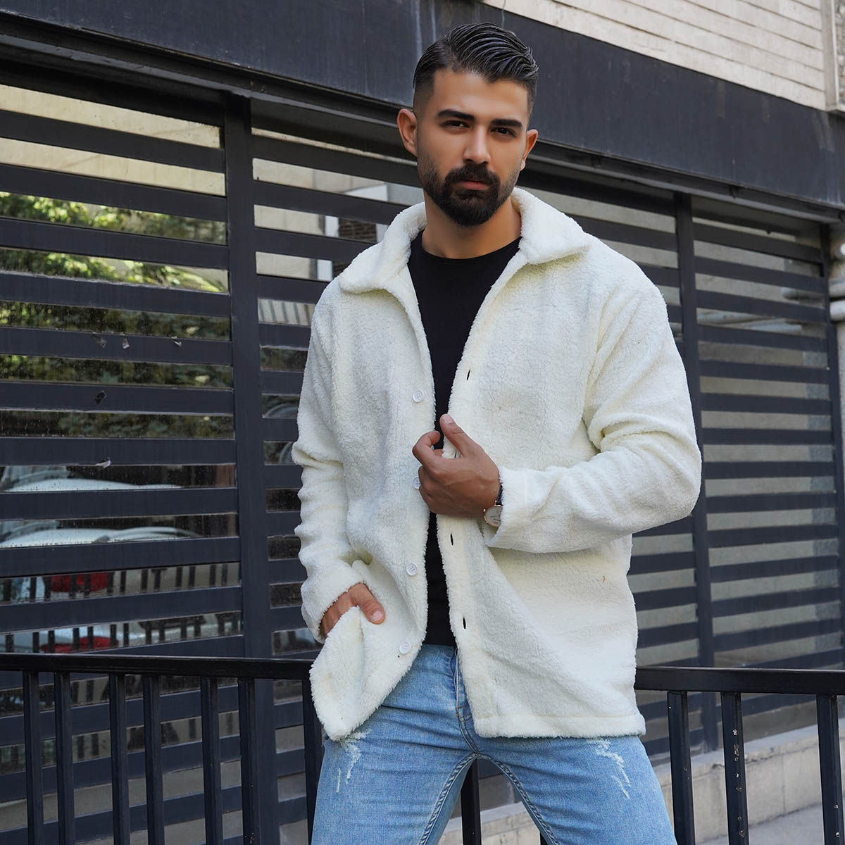 ژاکت مردانه سفید مدل TEDI