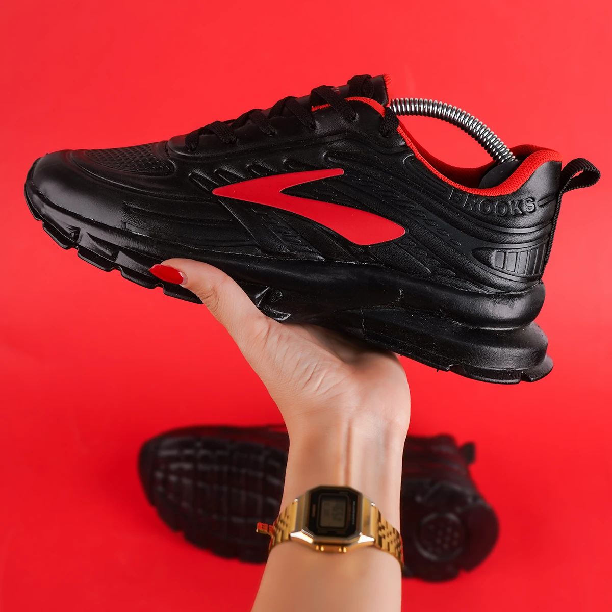 کفش ورزشی مردانه مشکی قرمز مدل Padman