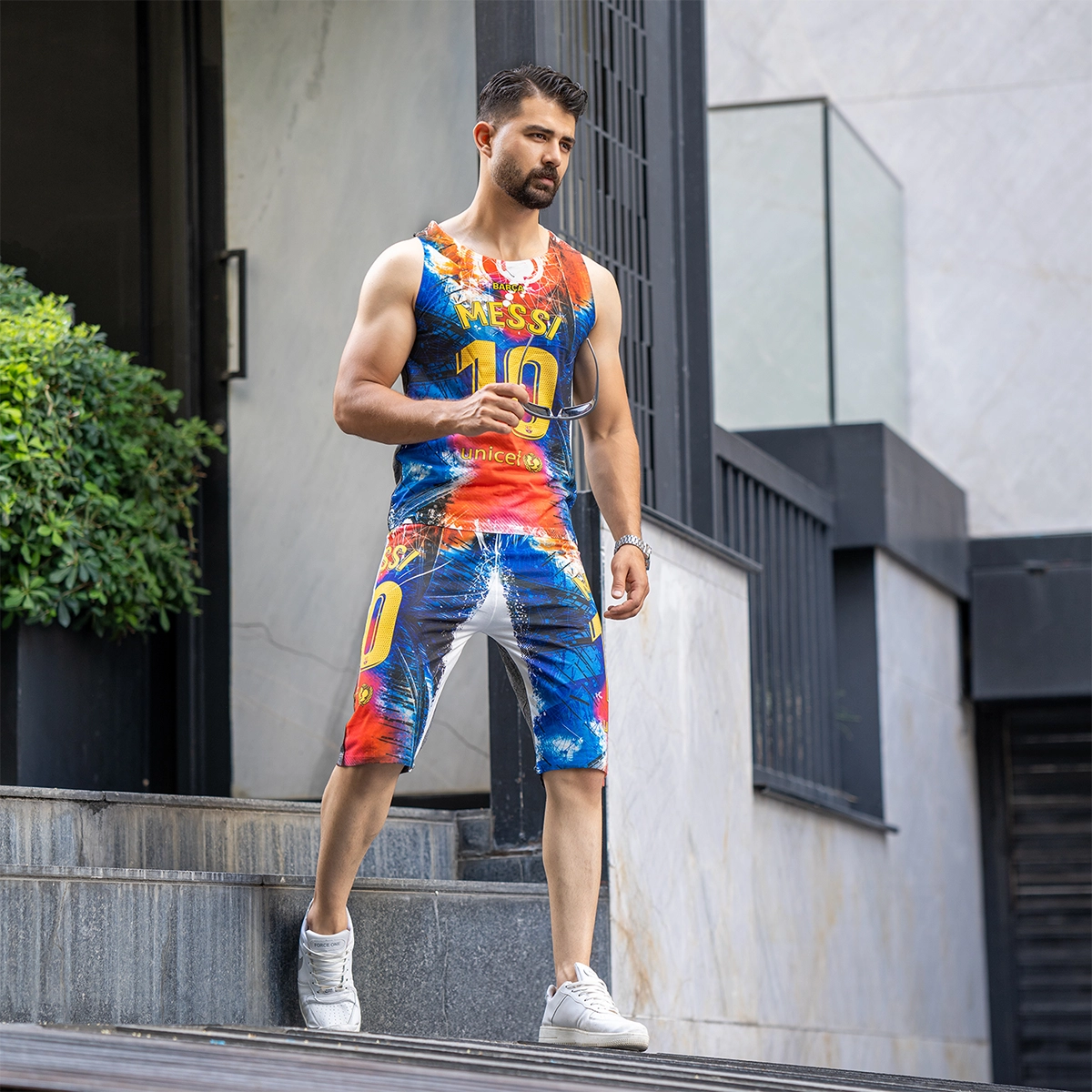 ست رکابی شلوارک مردانه مدل Messi