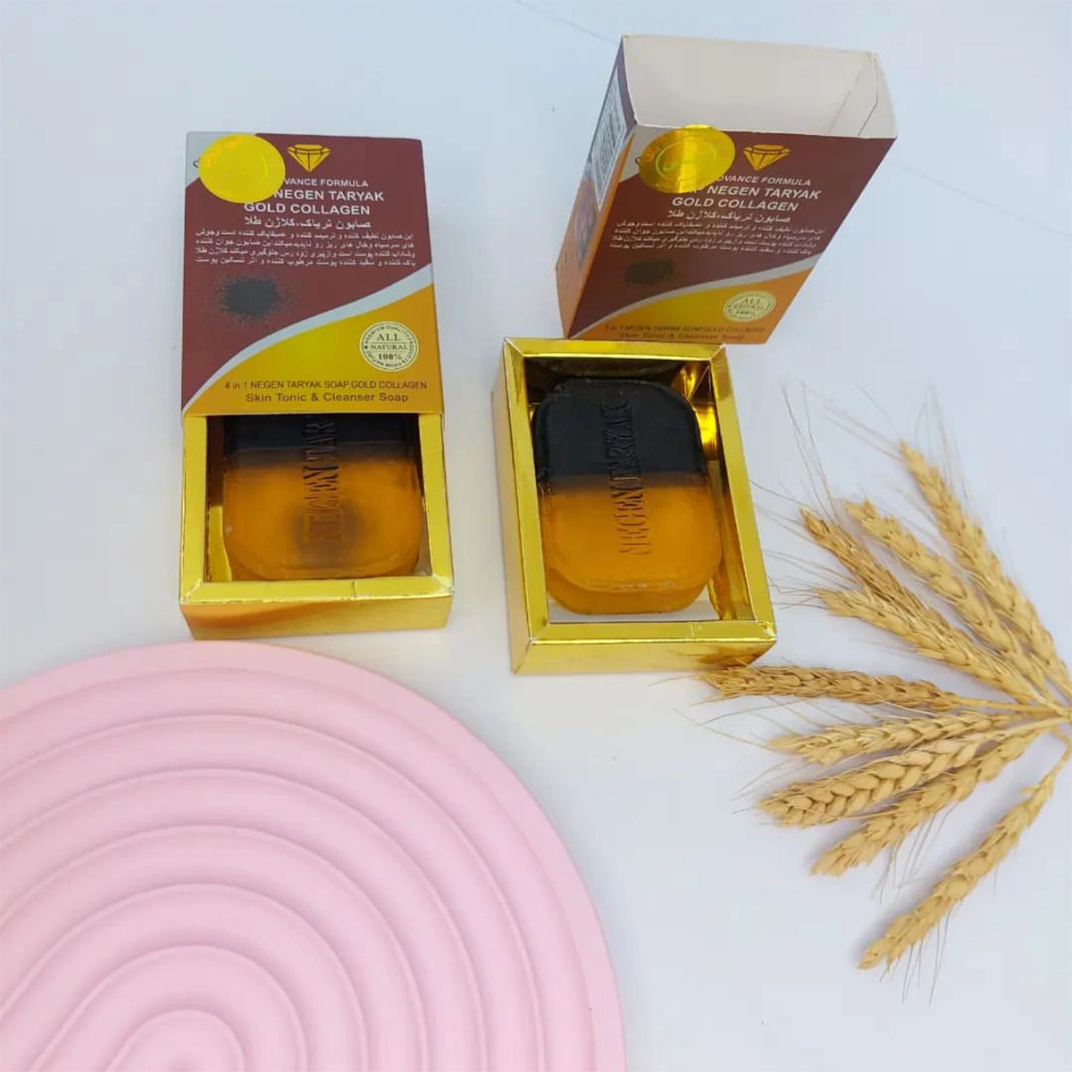 صابون تریاک کلاژن طلا مدل Negin