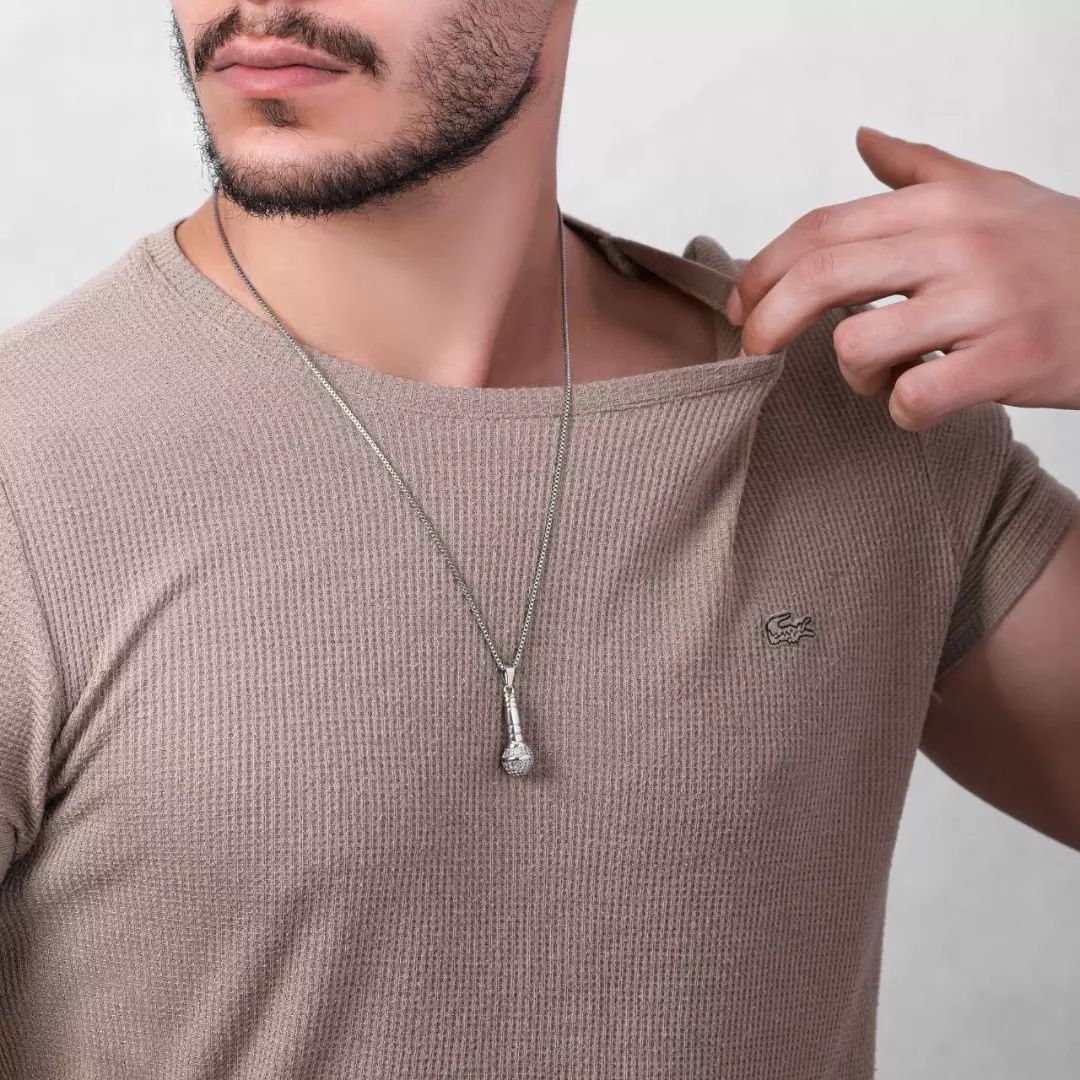 گردنبند میکروفون ( نقره ای )