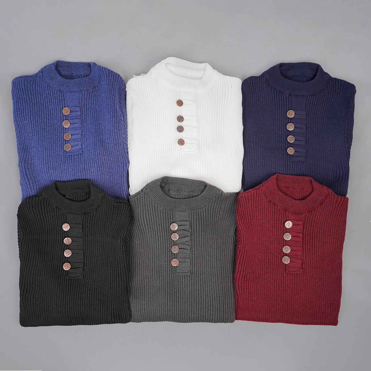 بافت مردانه طوسی مدل دکمه ای