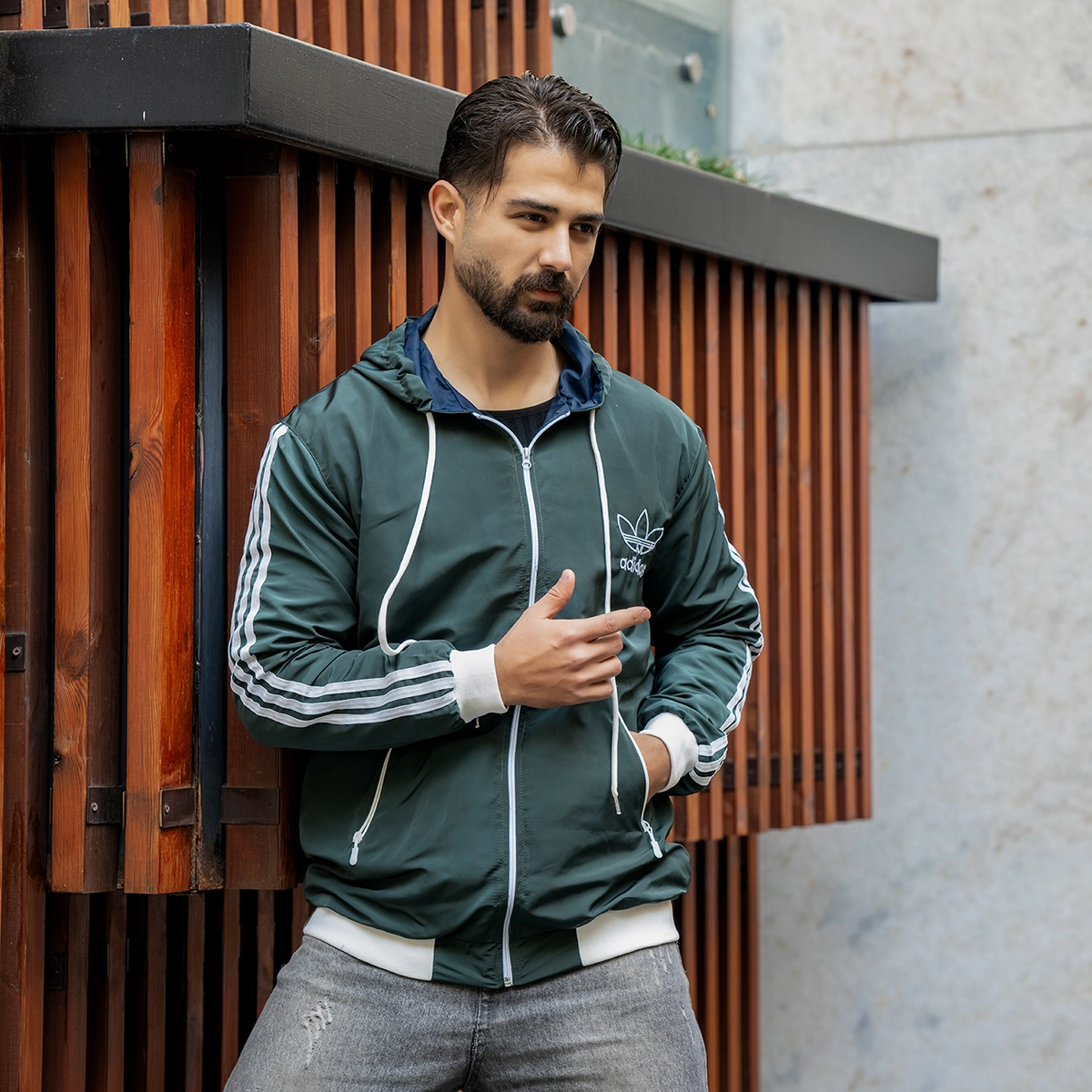 کاپشن بادی مردانه سبز مدل P300