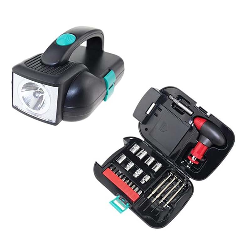 ست جعبه ابزار و چراغ قوه