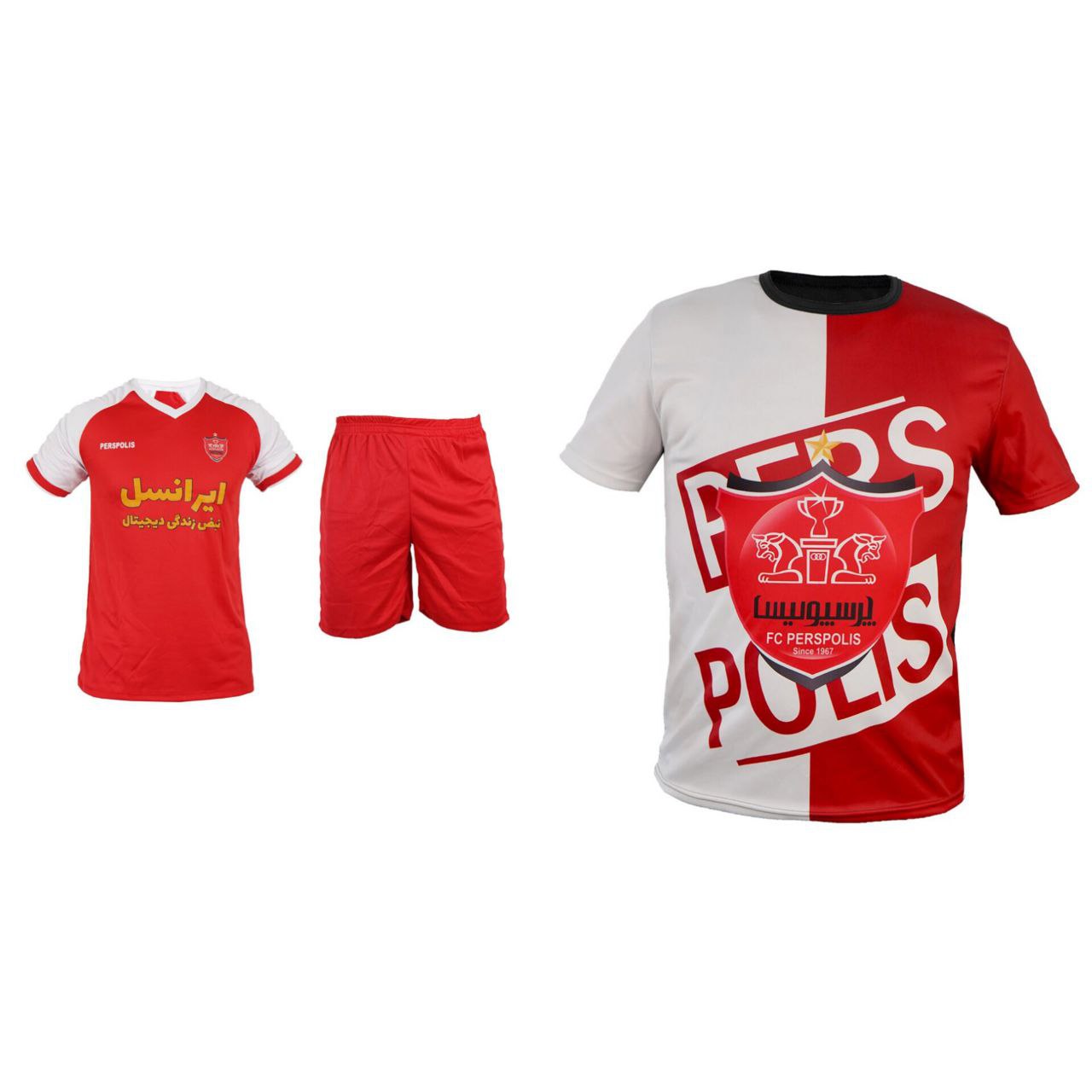 پکیج تیشرت مردانه پرسپولیس مدل 1967ست پرسپولیس مردانه ایرانسل